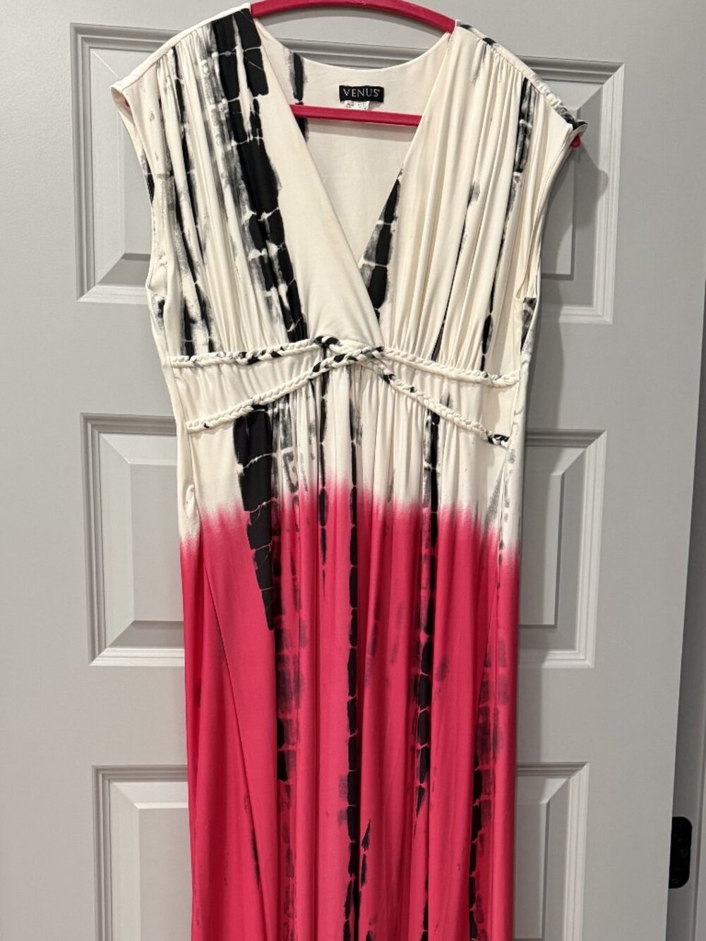 VENUS PINK ..WHITE ..BLACK MAXI DRESS - SIZE L